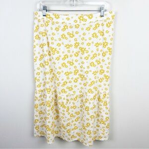 Roxy Cotton knee length light weight pull-on floral Hawaiian skirt Y2K size: M